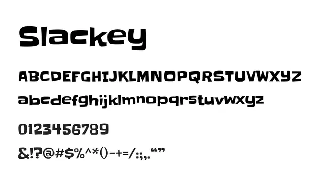 Slackey, bold, geometric