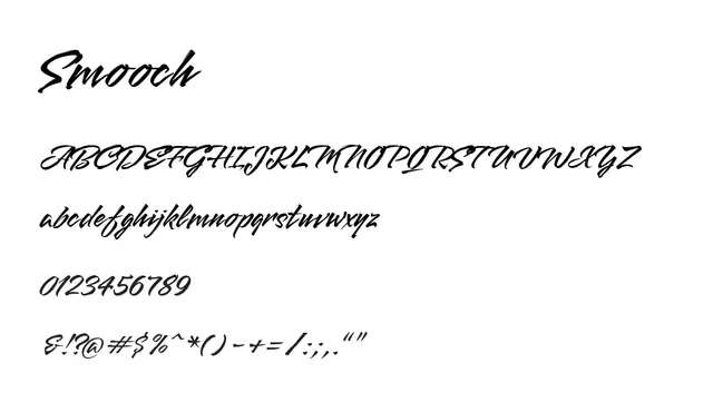 Smooch, elegant, cursive