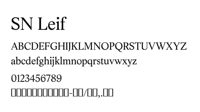 SN Leif, modern, friendly