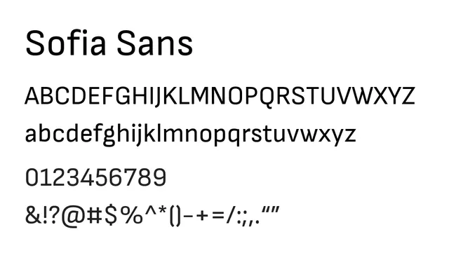 Sofia Sans, modern, clean