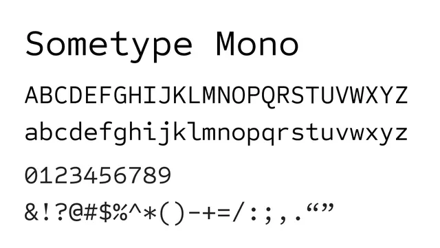 Sometype Mono, modern, clean