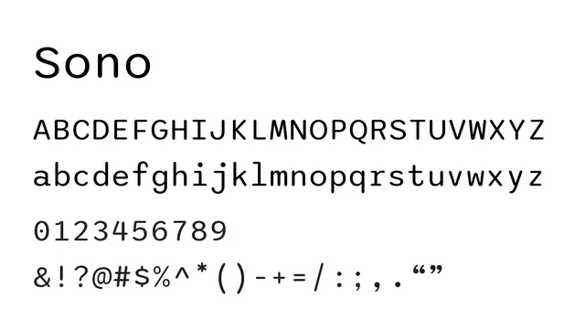 Sono, rounded, friendly