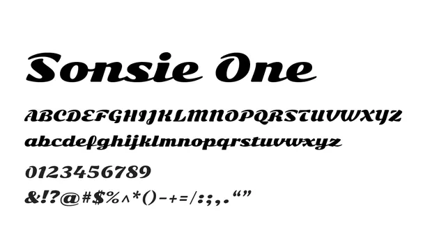 Sonsie One, bold, playful
