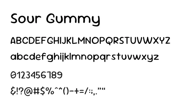 Sour Gummy, rounded, playful