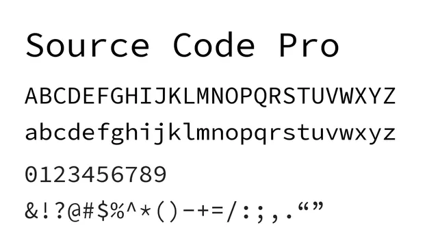 Source Code Pro, modern, clean