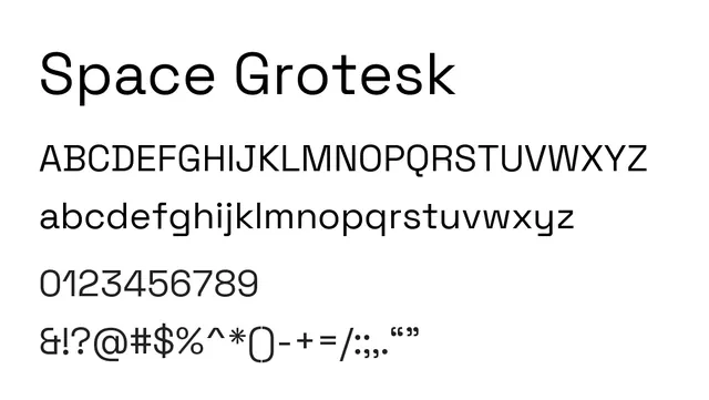 Space Grotesk, modern, geometric