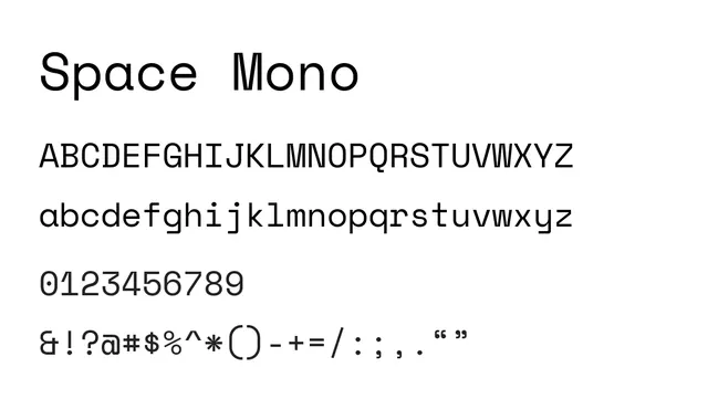 Space Mono, modern, geometric