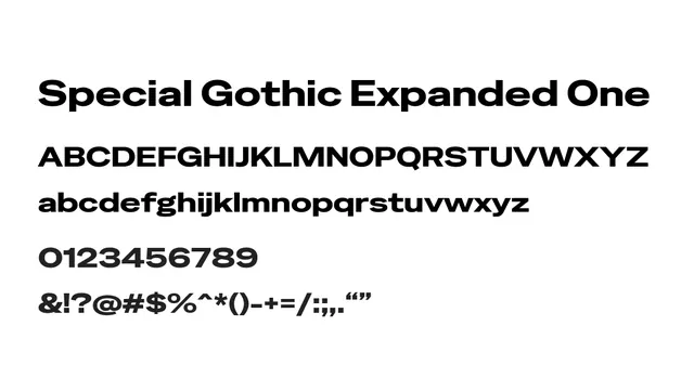 Special Gothic Expanded One, modern, clean