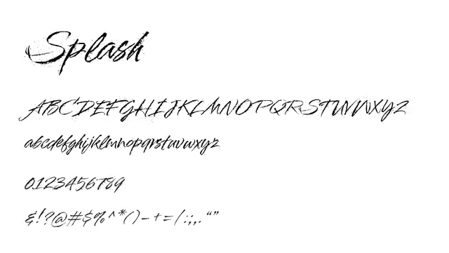 Splash, elegant, flowing
