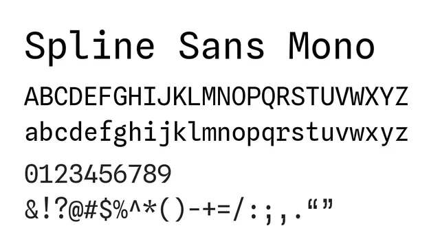 Spline Sans Mono, modern, clean