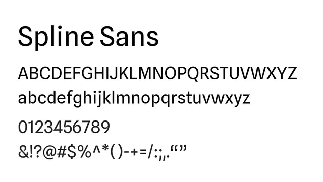 Spline Sans, modern, clean
