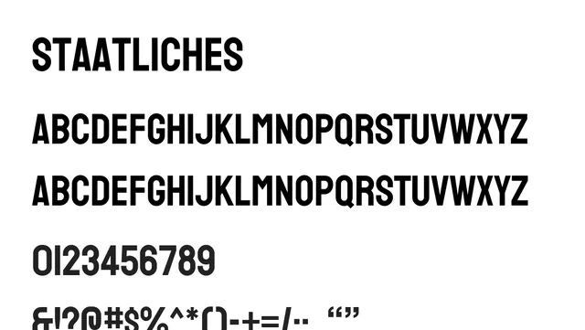Staatliches, bold, geometric