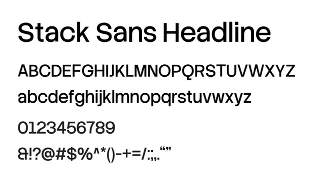 Stack Sans Headline, modern, clean