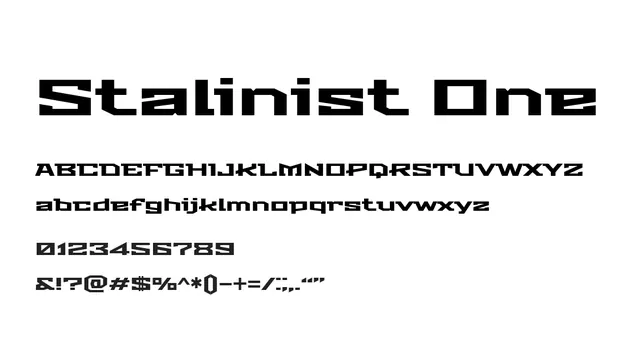 Stalinist One, bold, brutalist