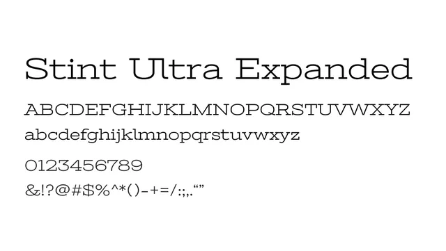 Stint Ultra Expanded, elegant, high-contrast