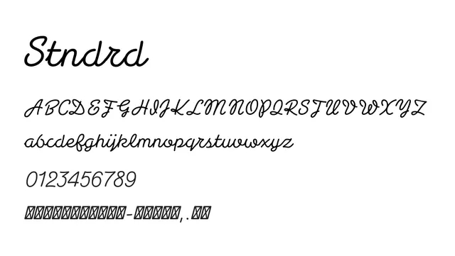 Stndrd, elegant, flowing