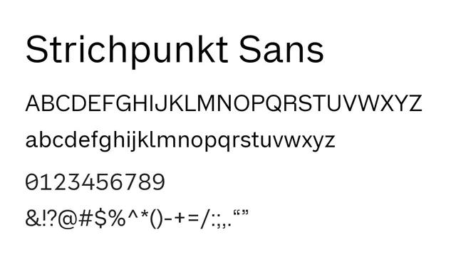Strichpunkt Sans, clean, friendly