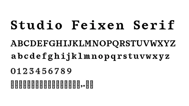 Studio Feixen Serif, geometric, technical