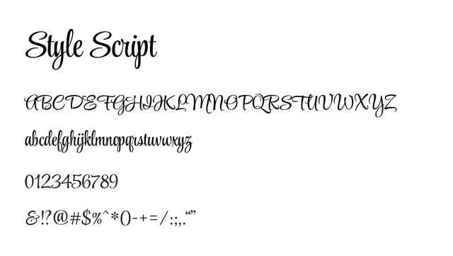 Style Script, playful, casual