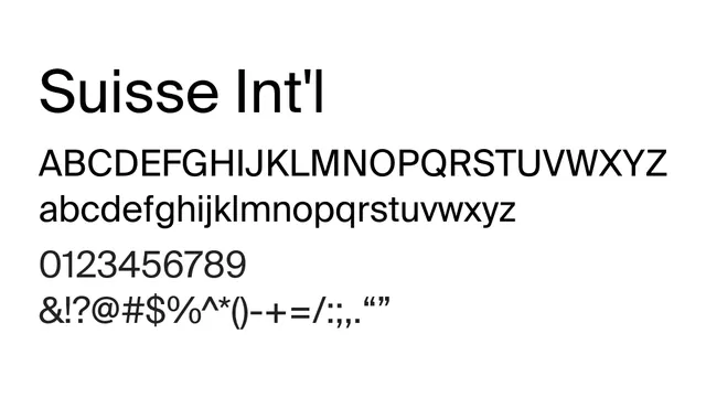 Suisse Int'l, modern, clean