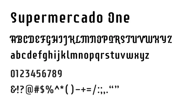 Supermercado One, bold, retro
