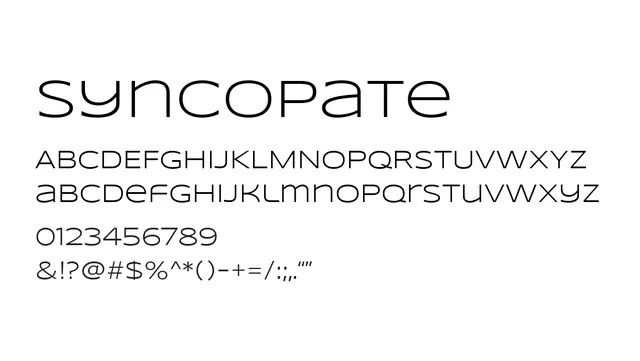 Syncopate, modern, clean