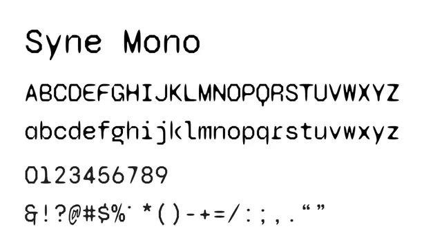 Syne Mono, modern, clean