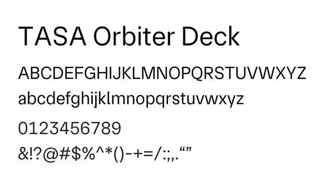 TASA Orbiter Deck, modern, clean