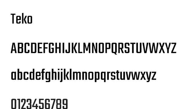 Teko, bold, modern
