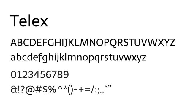 Telex, technical, modern