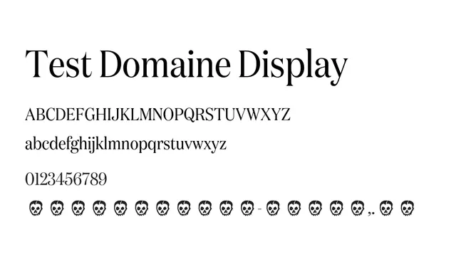 Test Domaine Display, elegant, refined