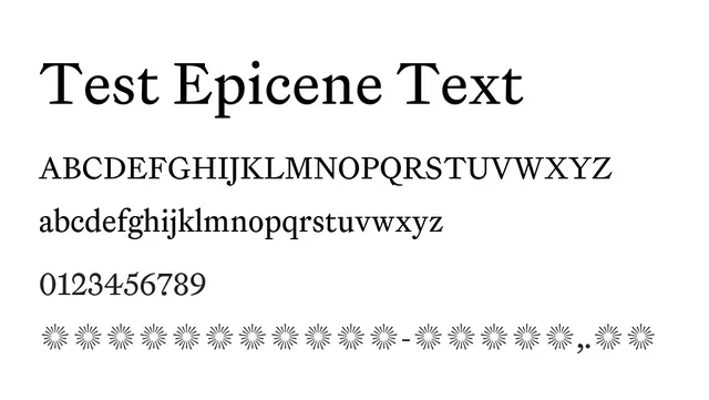 Test Epicene Text, modern, elegant