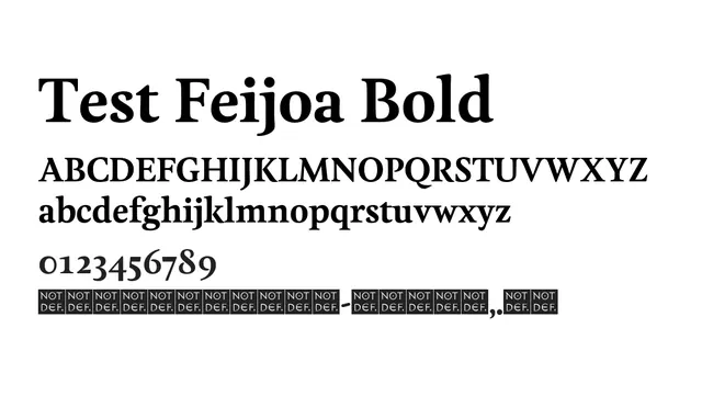 Test Feijoa Bold, bold, confident