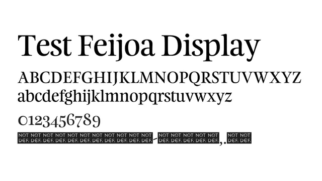 Test Feijoa Display, bold, dramatic