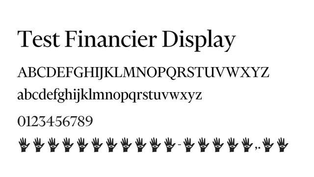 Test Financier Display, elegant, luxurious