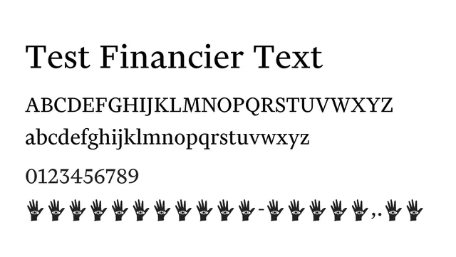 Test Financier Text, elegant, traditional