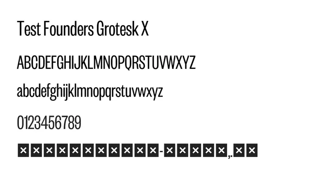 Test Founders Grotesk X, modern, minimal