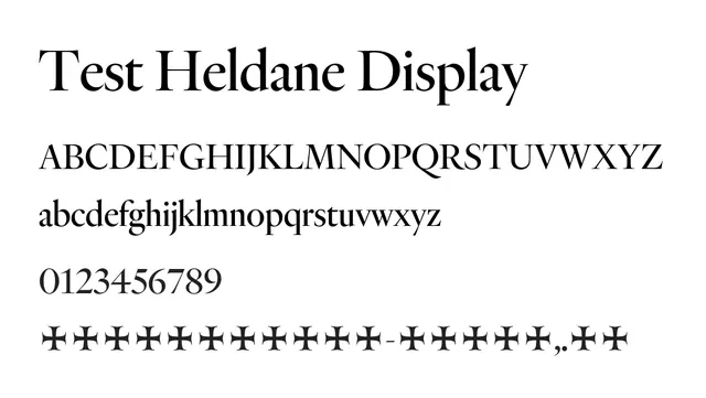 Test Heldane Display, elegant, classic