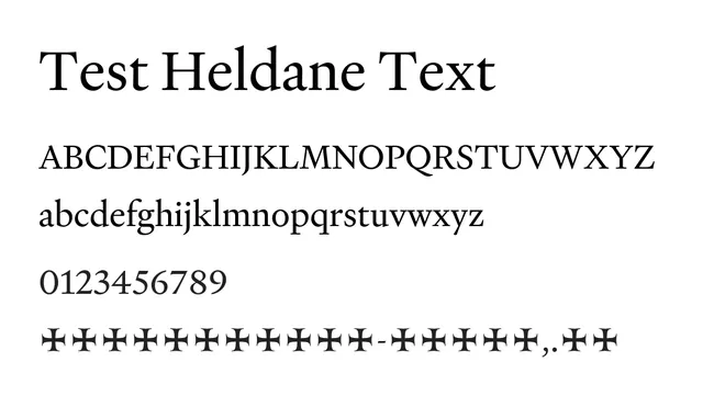 Test Heldane Text, elegant, refined