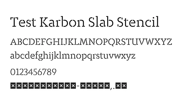 Test Karbon Slab Stencil, modern, geometric