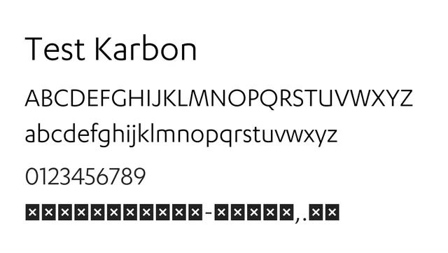 Test Karbon, modern, geometric
