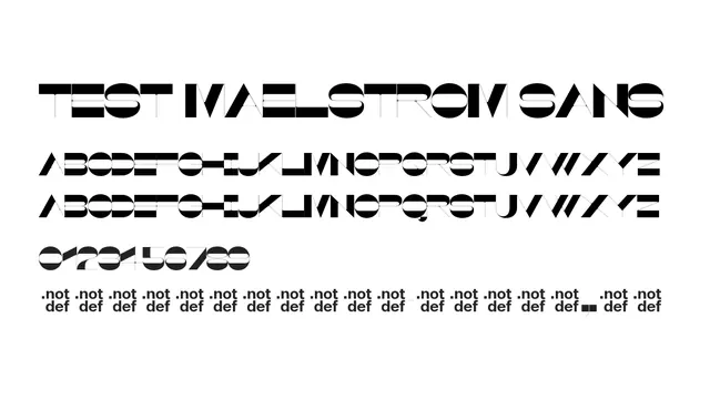 Test Maelstrom Sans, bold, experimental