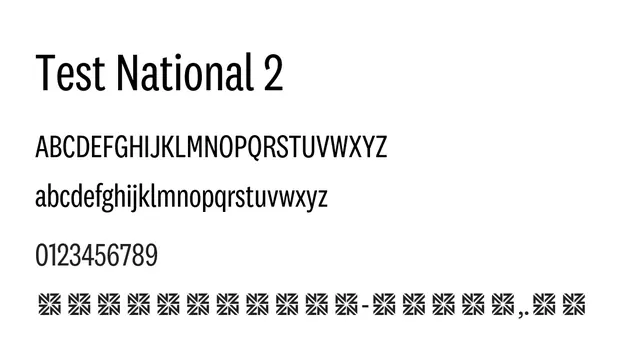 Test National 2, bold, strong