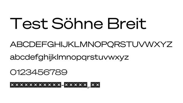 Test Söhne Breit, modern, clean