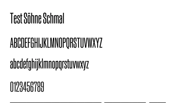 Test Söhne Schmal, modern, clean