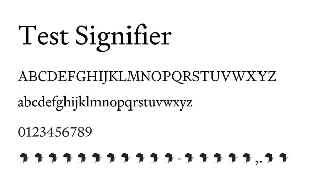 Test Signifier, elegant, editorial