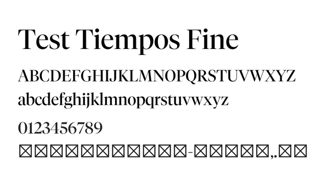Test Tiempos Fine, elegant, editorial