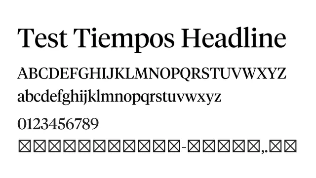 Test Tiempos Headline, dramatic, editorial