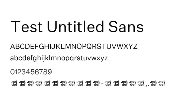 Test Untitled Sans, modern, clean