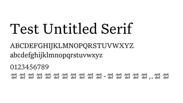 Test Untitled Serif, elegant, contemporary